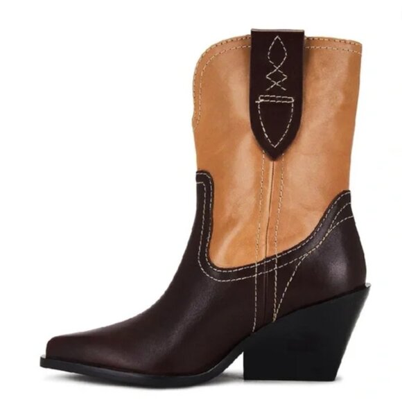 NEW Free People Pitchfork Point Western Boots - Leather, Pointed Toe 925 6s3 - Picture 10 of 15